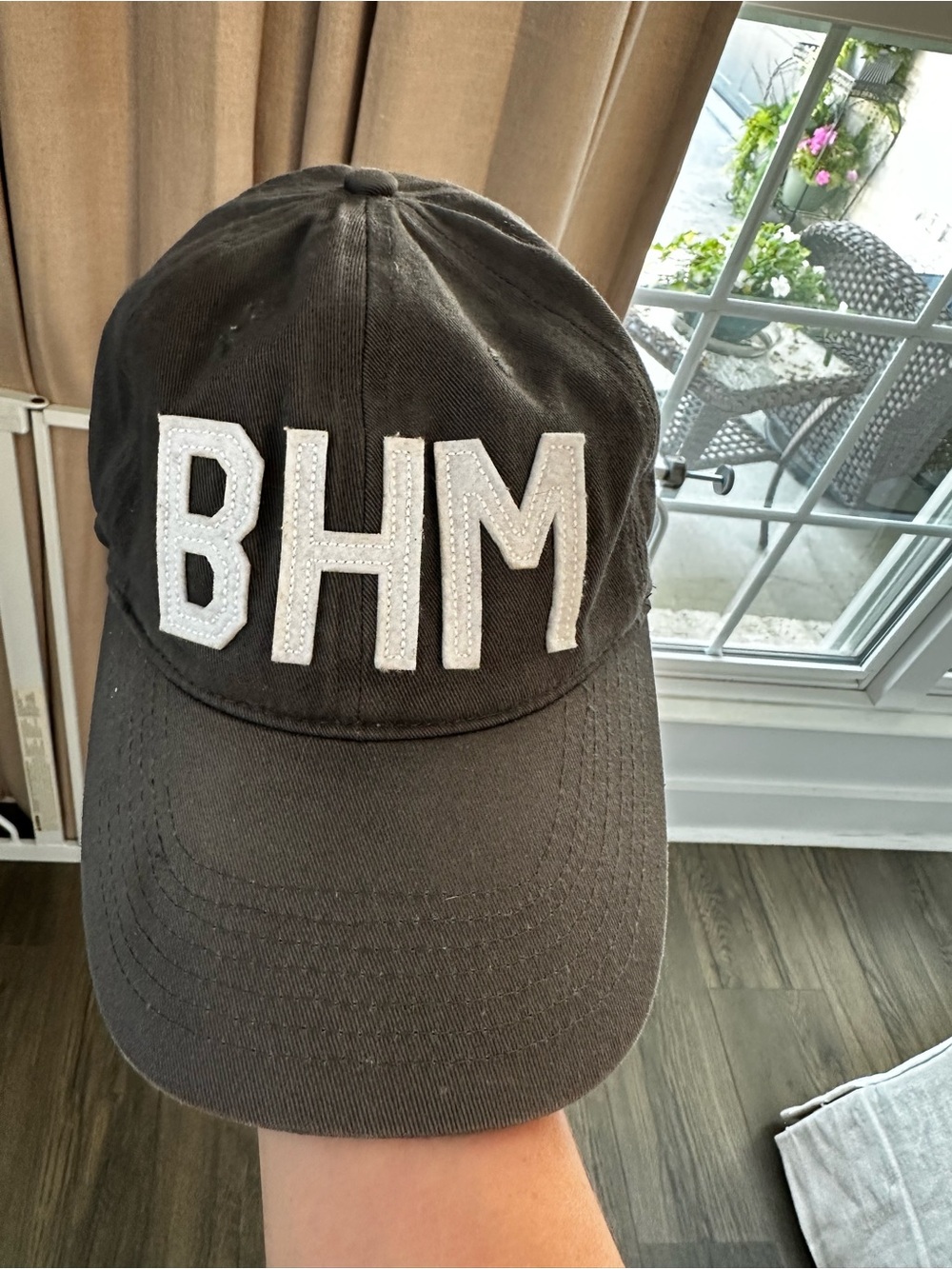 BHAM gray baseball cap with embroidered logo